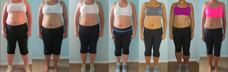 Report fotografico dei risultati di perdita di peso per la motivazione